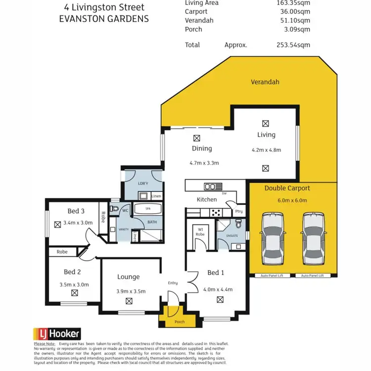 Floorplan of Homely house listing, 4 Livingston Street, Evanston Gardens SA 5116