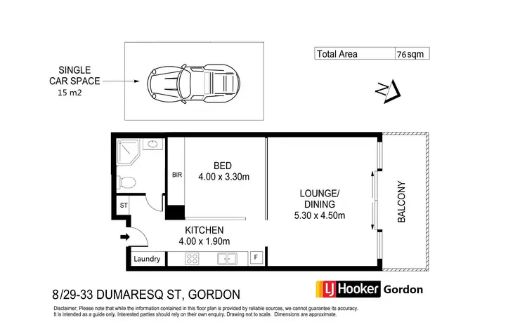 Floorplan of Homely unit listing, 8/29-33 Dumaresq Street, Gordon NSW 2072