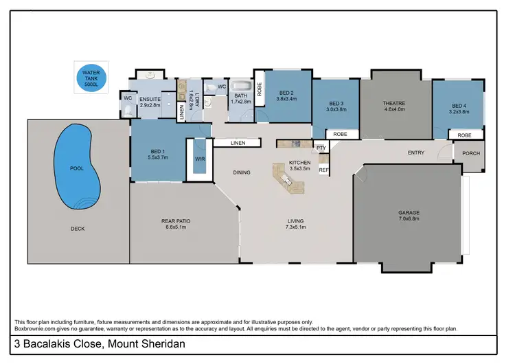 Floorplan of Homely house listing, 3 Bacalakis Close, Mount Sheridan QLD 4868
