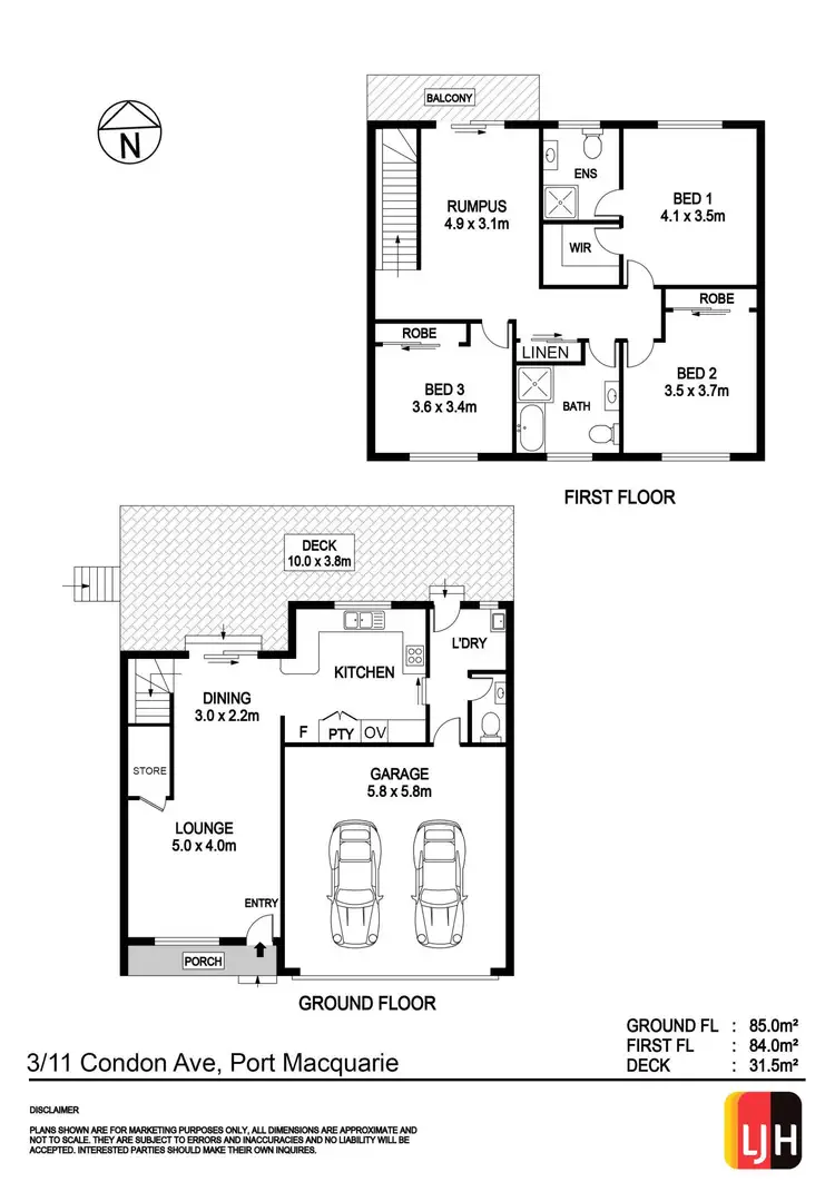 Floorplan of Homely townhouse listing, 3/11 Condon Avenue, Port Macquarie NSW 2444