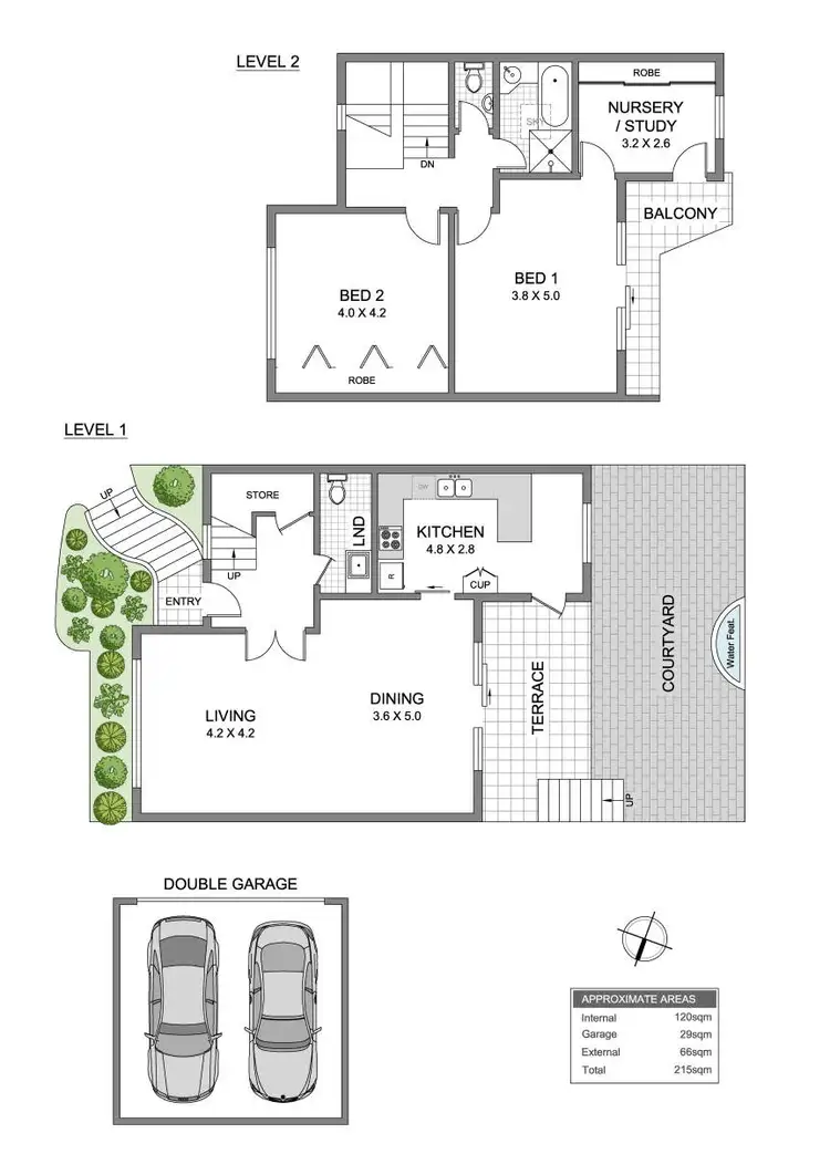 Floorplan of Homely townhouse listing, 8/40 Drummoyne Avenue, Drummoyne NSW 2047