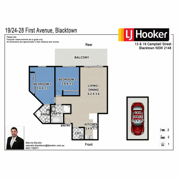 Floorplan of Homely unit listing, 19/24-28 First Avenue, Blacktown NSW 2148