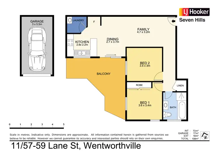 Floorplan of Homely unit listing, 11/57-59 Lane Street, Wentworthville NSW 2145