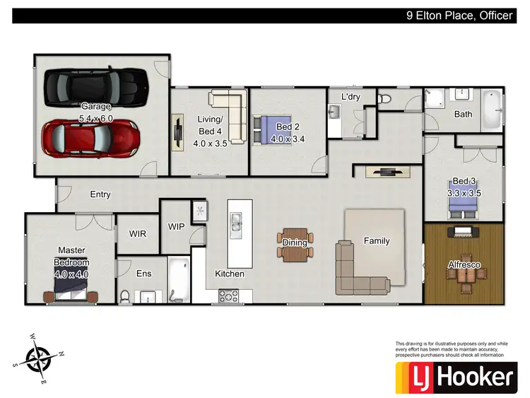 Floorplan of Homely house listing, 9 Elton Place, Officer VIC 3809