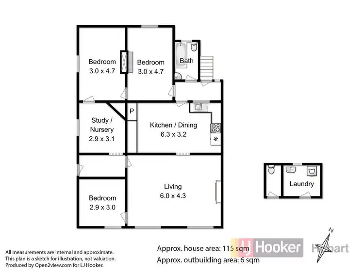 Floorplan of Homely house listing, 22 Risdon Road, New Town TAS 7008