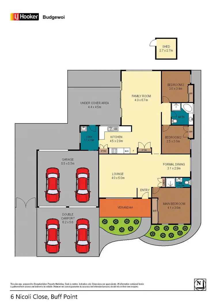 Floorplan of Homely house listing, 6 Nicoli Close, Buff Point NSW 2262