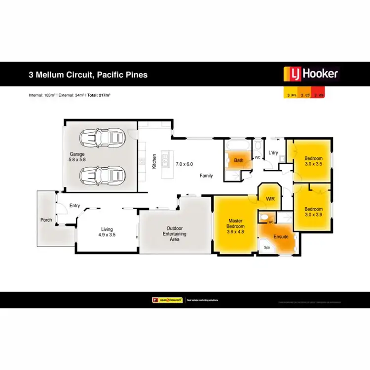 Floorplan of Homely house listing, 3 Mellum Circuit, Pacific Pines QLD 4211