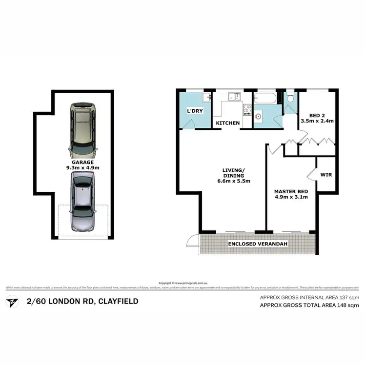 Floorplan of Homely unit listing, 2/60 London Road, Clayfield QLD 4011