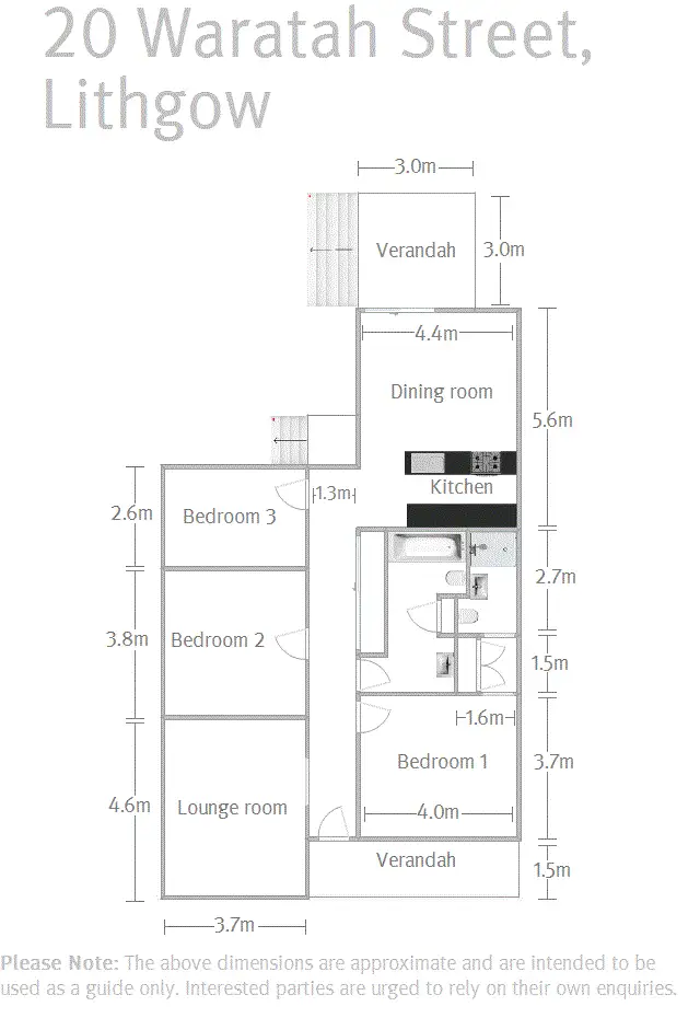 Floorplan of Homely house listing, 20 Waratah Street, Lithgow NSW 2790