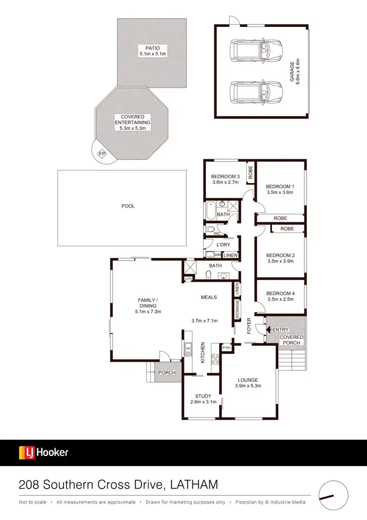 Floorplan of Homely house listing, 208 Southern Cross Drive, Latham ACT 2615