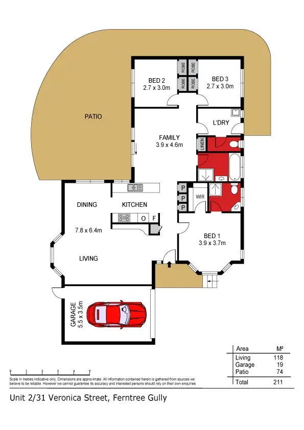 Floorplan of Homely unit listing, 2/31 Veronica Street, Ferntree Gully VIC 3156