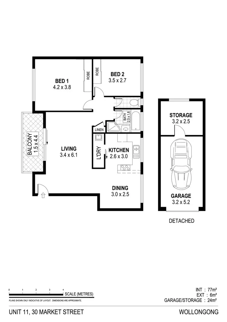 Floorplan of Homely unit listing, 11/30 Market Street, Wollongong NSW 2500