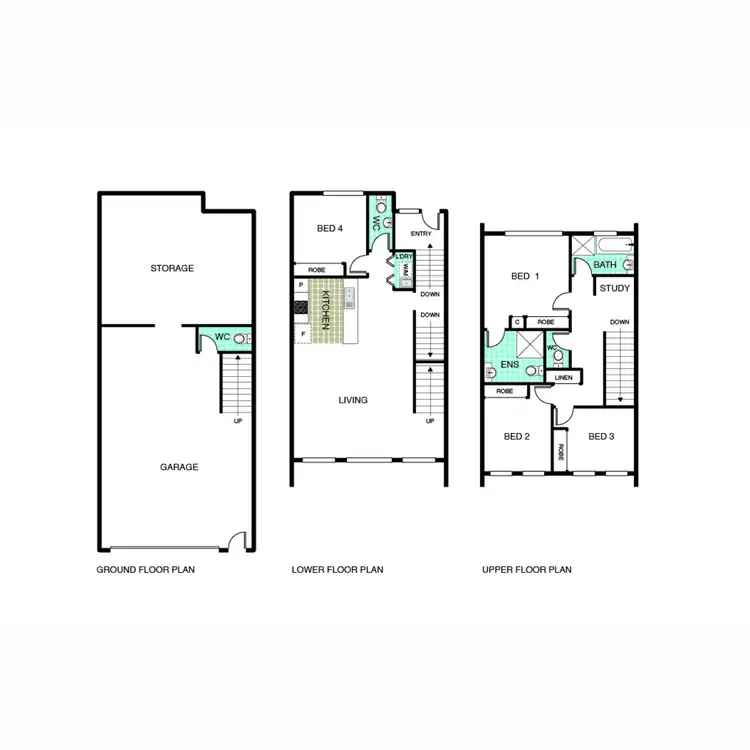 Floorplan of Homely townhouse listing, 42/1 Arthur Blakeley Way 'Alma', Coombs ACT 2611