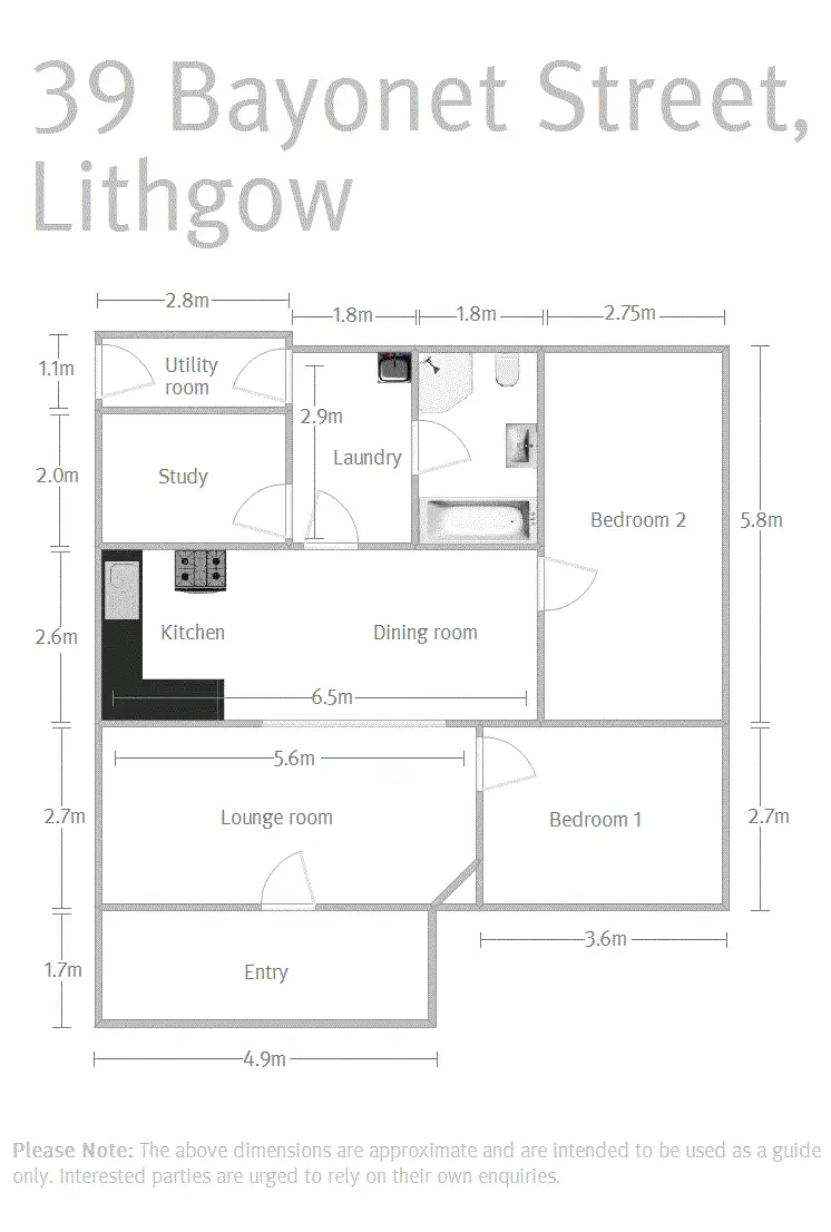 Floorplan of Homely house listing, 39 Bayonet Street, Lithgow NSW 2790