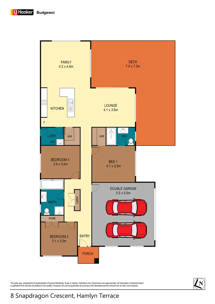 Floorplan of Homely house listing, 8 Snapdragon Crescent, Hamlyn Terrace NSW 2259
