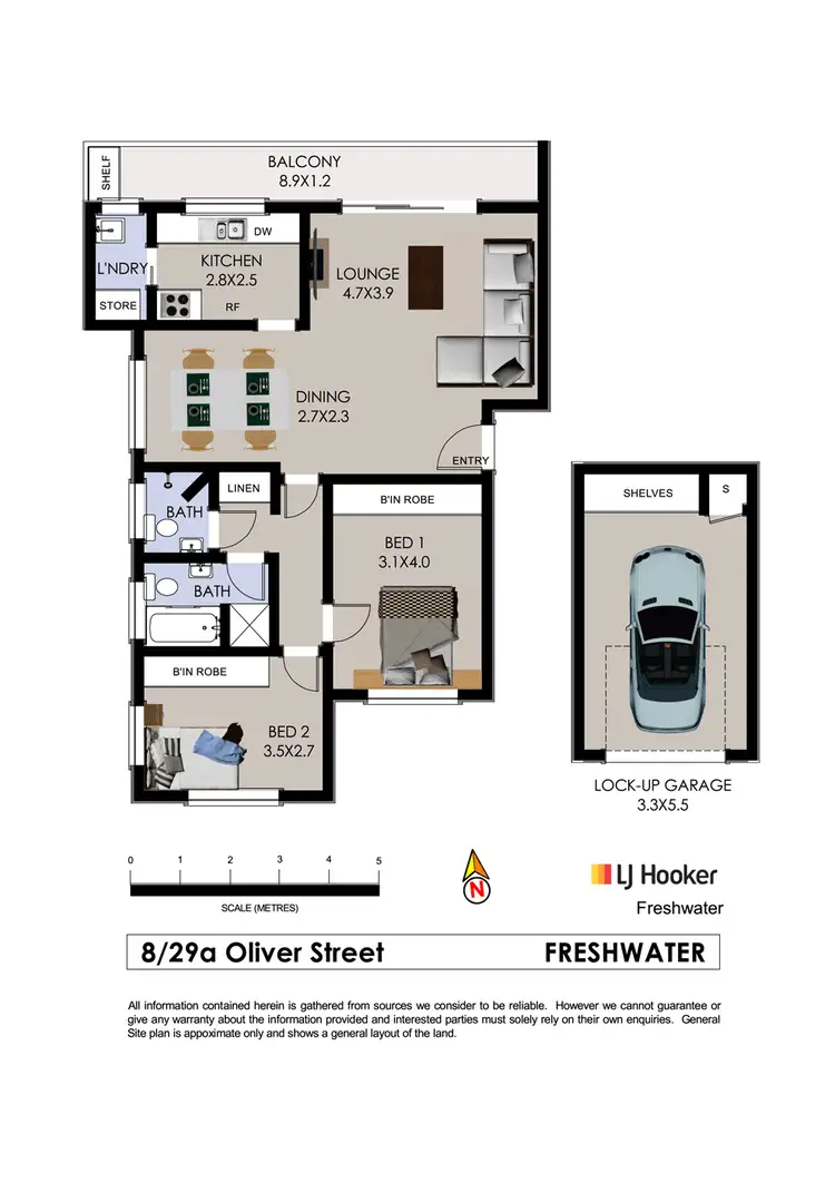 Floorplan of Homely unit listing, 8/29a Oliver Street, Freshwater NSW 2096