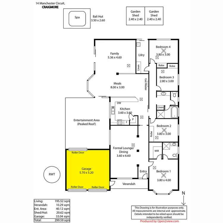 Floorplan of Homely house listing, 14 Manchester Circuit, Craigmore SA 5114
