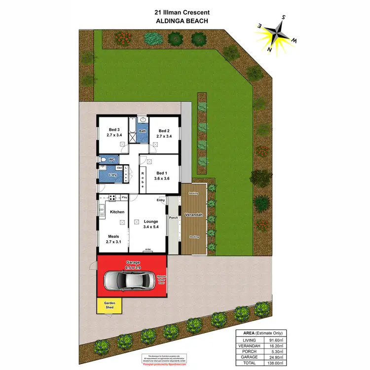 Floorplan of Homely house listing, 21 Illman Crescent, Aldinga Beach SA 5173