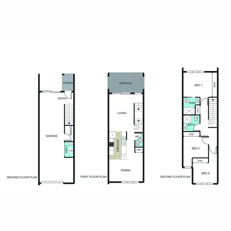 Floorplan of Homely townhouse listing, 33/50 Henry Kendall Street, Franklin ACT 2913