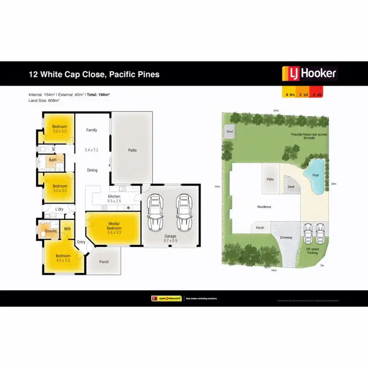 Floorplan of Homely house listing, 12 White Cap Close, Pacific Pines QLD 4211