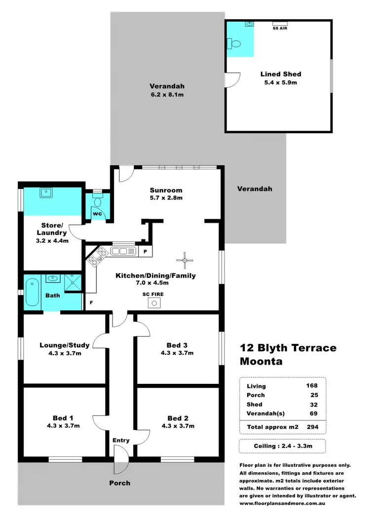 Floorplan of Homely house listing, 12 Blyth Terrace, Moonta SA 5558