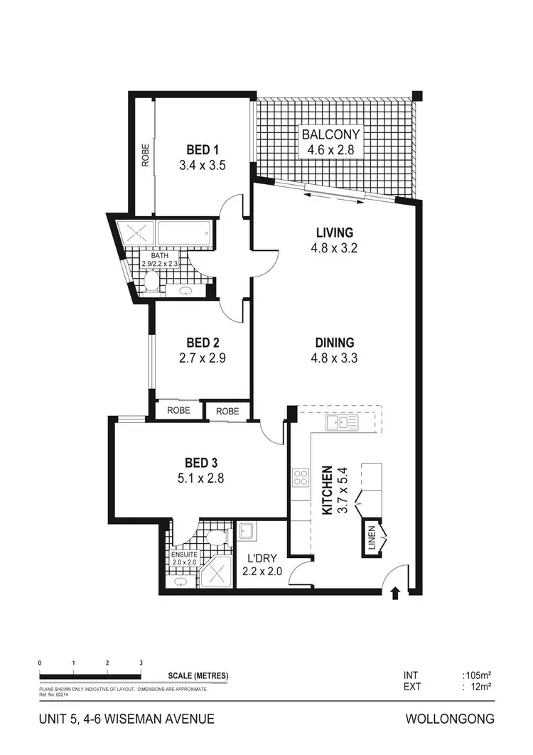 Floorplan of Homely unit listing, 5/4-6 Wiseman Avenue, Wollongong NSW 2500