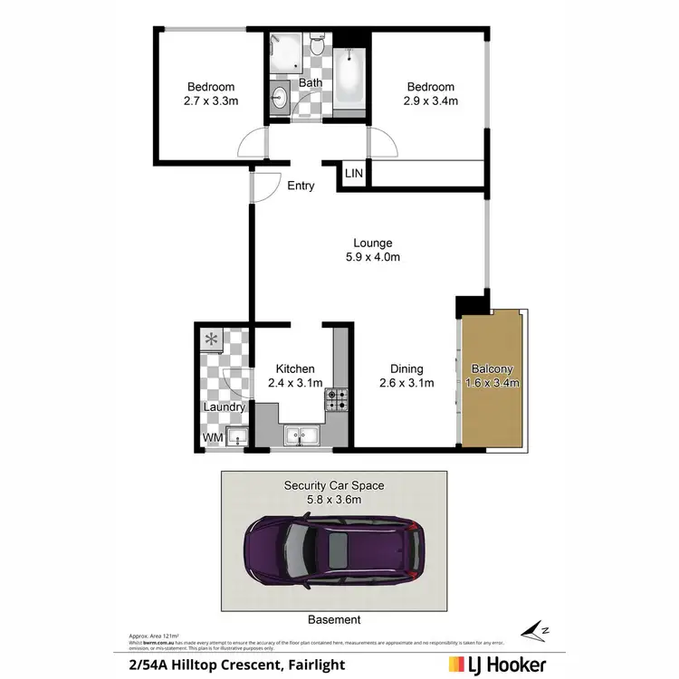Floorplan of Homely apartment listing, 2/54a Hilltop Crescent, Fairlight NSW 2094