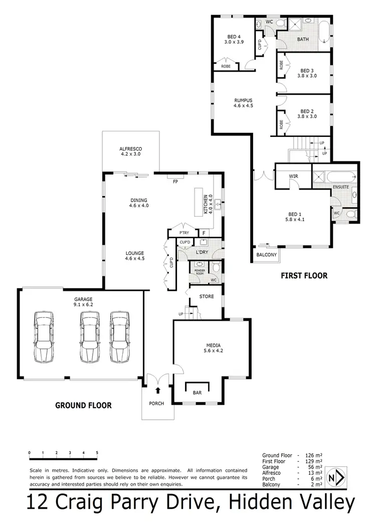 Floorplan of Homely house listing, 12 Craig Parry Drive, Hidden Valley VIC 3756