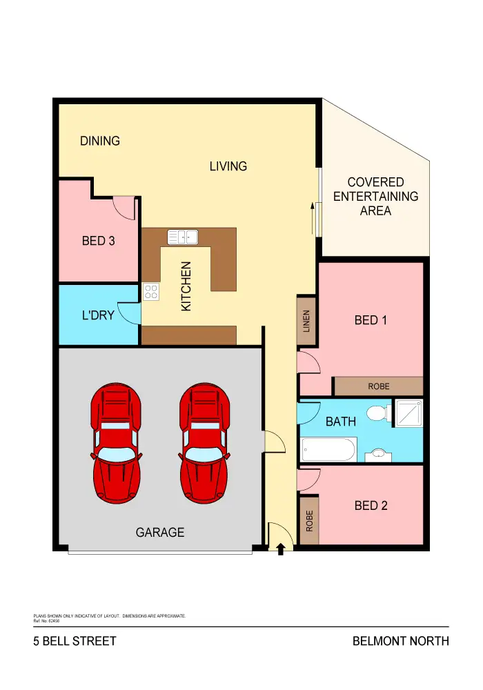 Floorplan of Homely villa listing, 5 Bell Street, Belmont North NSW 2280