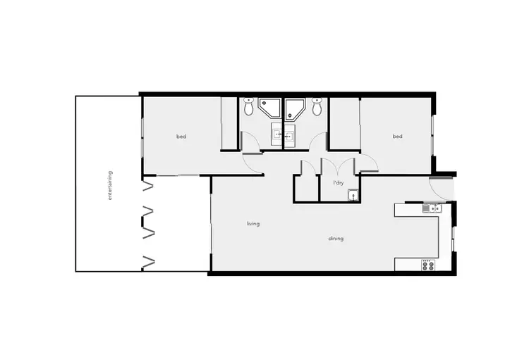 Floorplan of Homely unit listing, 302/22 Ward Street, Mooroobool QLD 4870