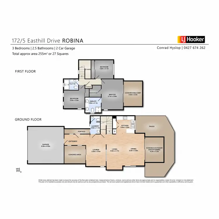 Floorplan of Homely semi-detached listing, 172 Easthill Drive, Robina QLD 4226