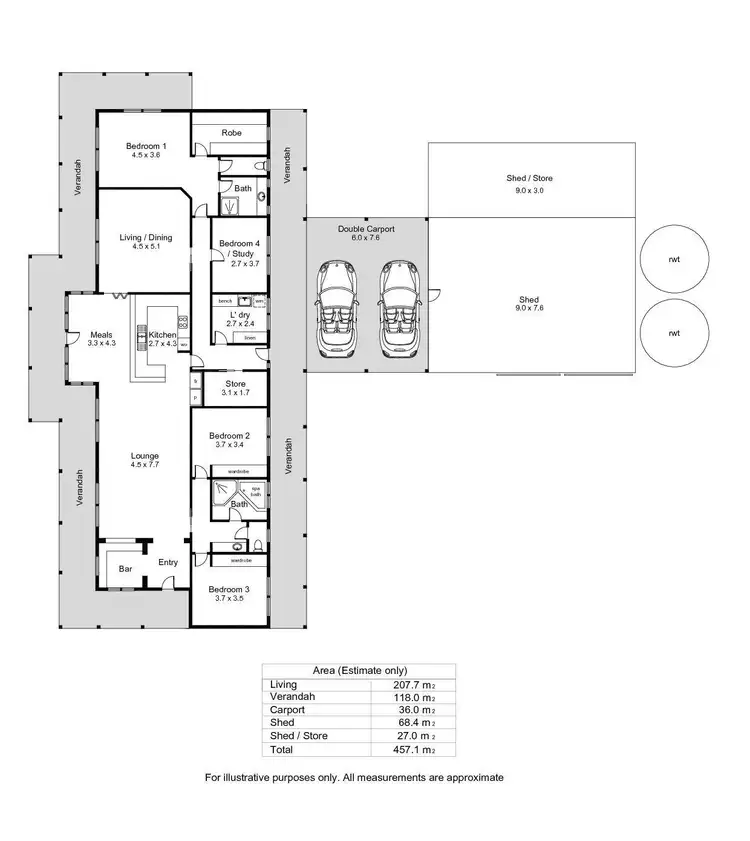 Floorplan of Homely house listing, 12 Basham Road, Victor Harbor SA 5211