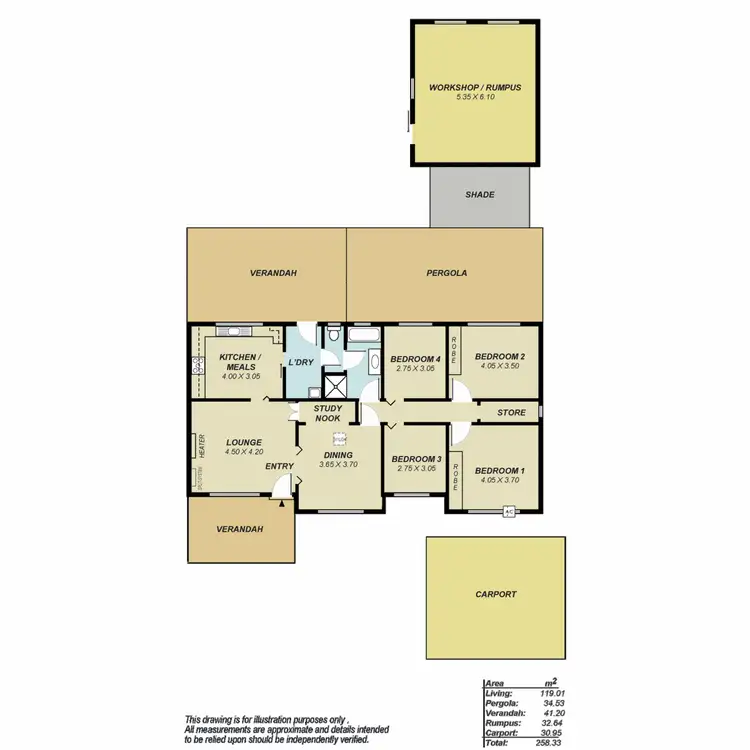 Floorplan of Homely house listing, 1 Jordan Street, Ridgehaven SA 5097