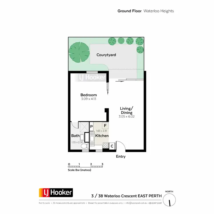 Floorplan of Homely apartment listing, 3/38 Waterloo Crescent, East Perth WA 6004