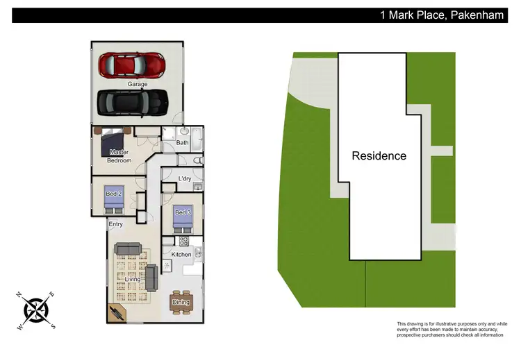 Floorplan of Homely house listing, 1 Mark Place, Pakenham VIC 3810