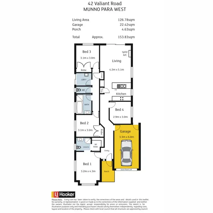 Floorplan of Homely house listing, 42 Valiant Road, Munno Para West SA 5115