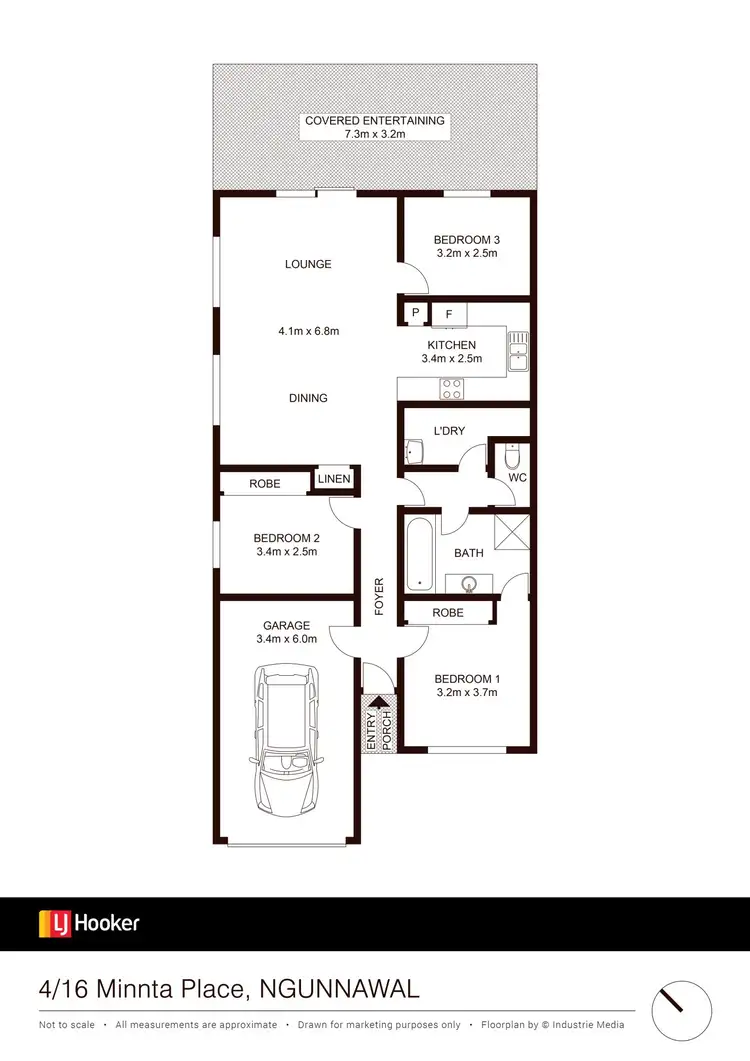 Floorplan of Homely townhouse listing, 4/16 Minnta Place, Ngunnawal ACT 2913
