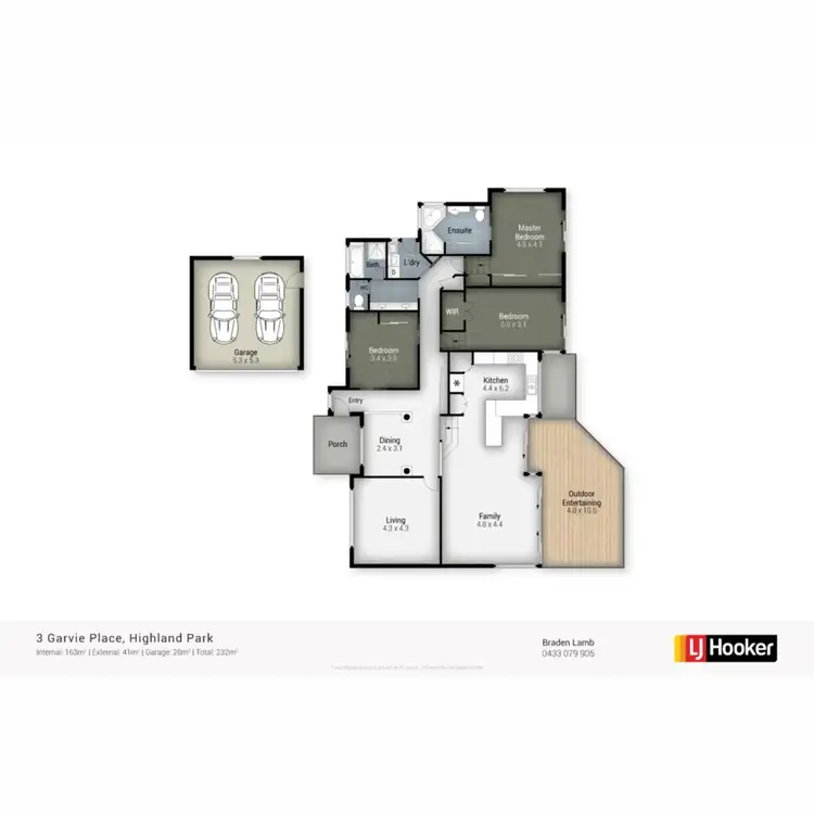 Floorplan of Homely house listing, 3 Garvie Place, Highland Park QLD 4211