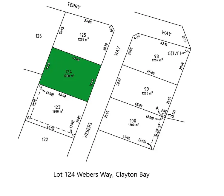 Floorplan of Homely land listing, 124 Webers Way, Clayton Bay SA 5256
