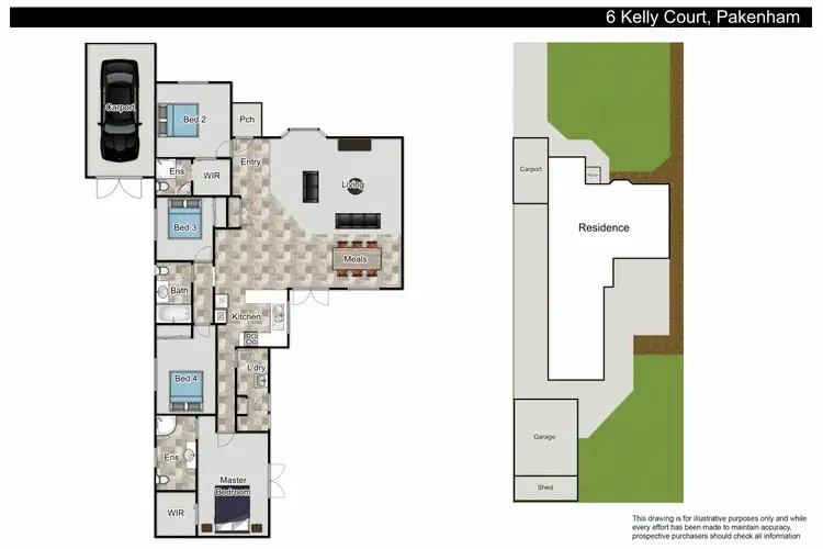 Floorplan of Homely house listing, 6 Kelly Court, Pakenham VIC 3810