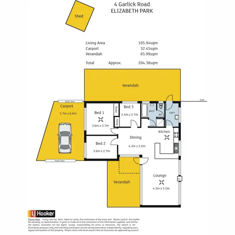 Floorplan of Homely house listing, 4 Garlick Road, Elizabeth Park SA 5113