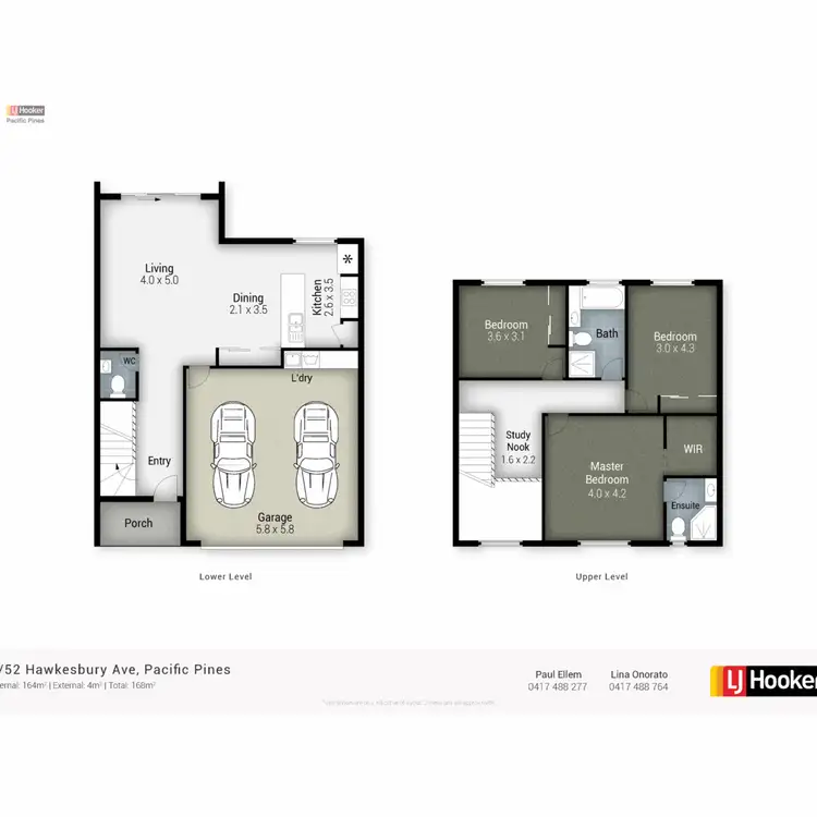 Floorplan of Homely townhouse listing, 2/52 Hawkesbury Avenue, Pacific Pines QLD 4211