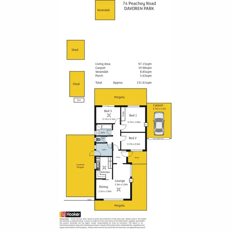 Floorplan of Homely house listing, 74 Peachey Road, Davoren Park SA 5113