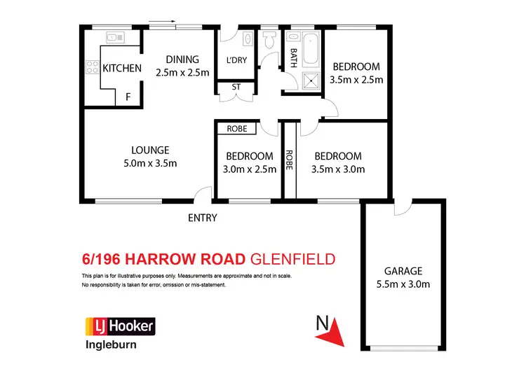 Floorplan of Homely villa listing, 6/196-200 Harrow Rd, Glenfield NSW 2167