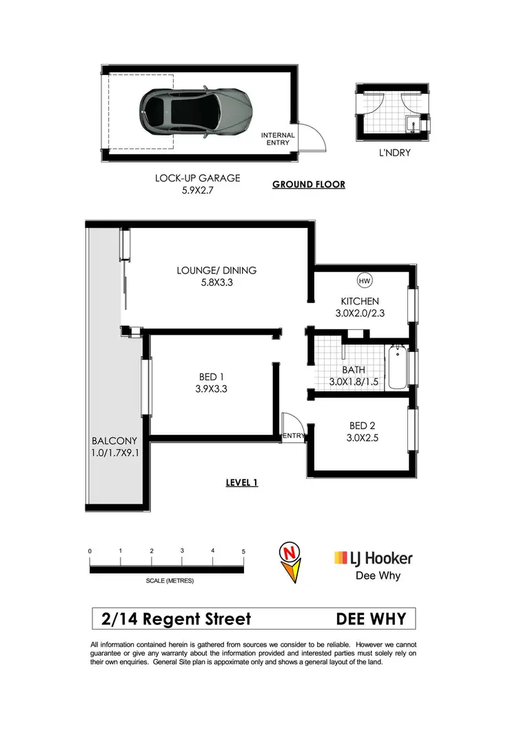Floorplan of Homely unit listing, 2/14 Regent Street, Dee Why NSW 2099