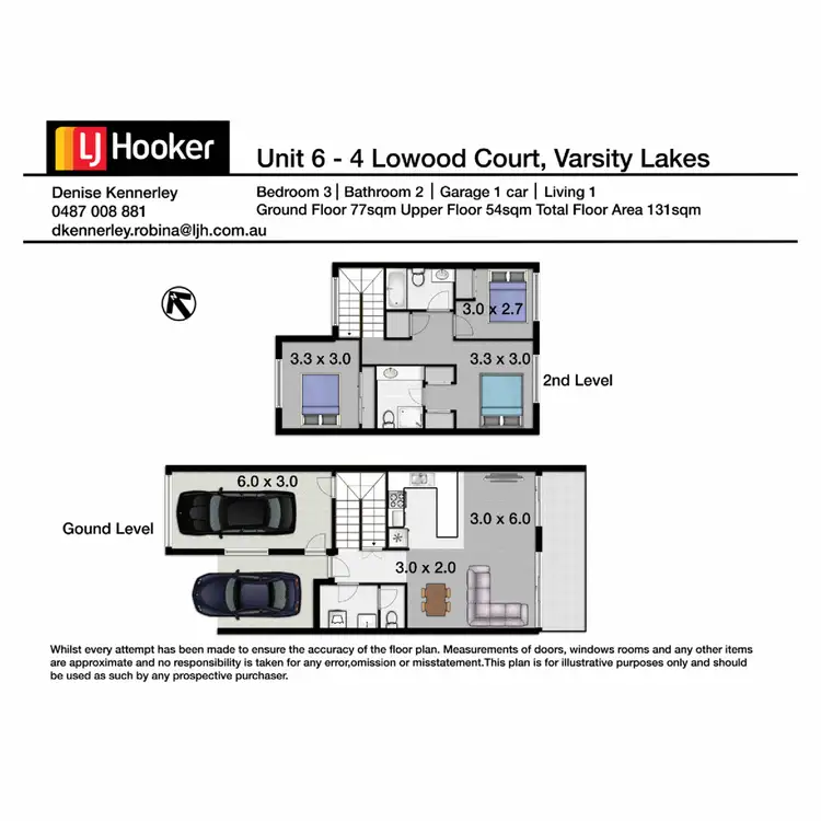 Floorplan of Homely townhouse listing, 6/4 Lowood Court, Varsity Lakes QLD 4227
