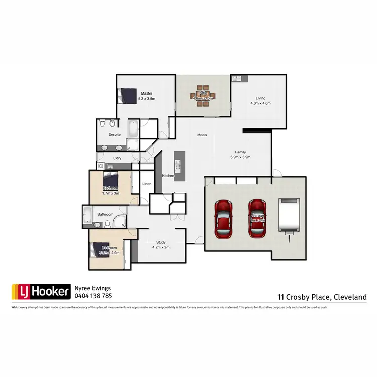 Floorplan of Homely house listing, 11 Crosby Place, Cleveland QLD 4163