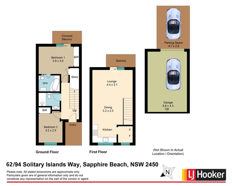 Floorplan of Homely unit listing, 62/94 Solitary Island Way, Sapphire Beach NSW 2450