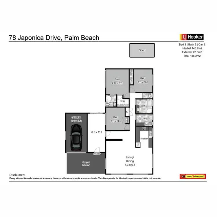 Floorplan of Homely house listing, 78 Japonica Drive, Palm Beach QLD 4221