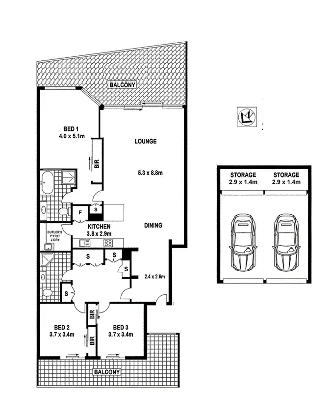 Floorplan of Homely unit listing, 65/29 Bennelong Parkway, Wentworth Point NSW 2127